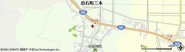 兵庫県豊岡市出石町三木384周辺の地図