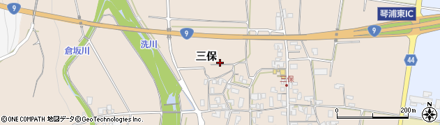 鳥取県琴浦町（東伯郡）三保周辺の地図