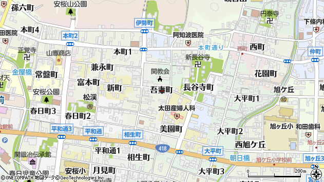 〒501-3845 岐阜県関市吾妻町の地図