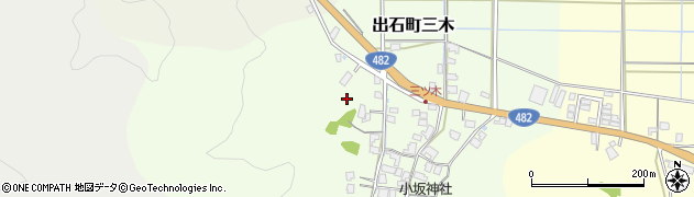兵庫県豊岡市出石町三木周辺の地図