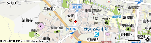 関郵便局前周辺の地図