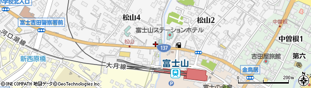 オリックスレンタカー富士吉田店周辺の地図