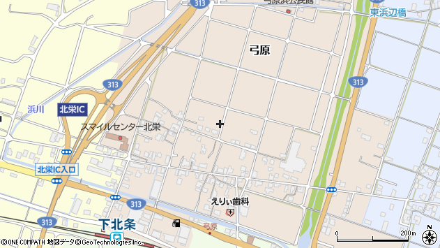 〒689-2104 鳥取県東伯郡北栄町弓原の地図
