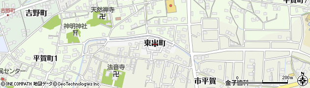 岐阜県関市東出町周辺の地図