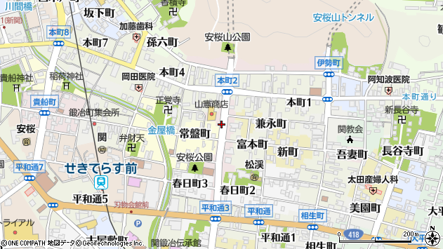 〒501-3866 岐阜県関市千年町の地図
