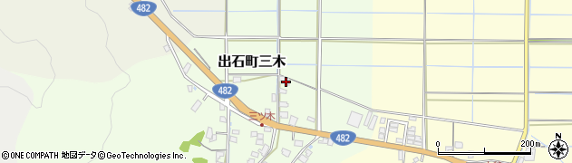兵庫県豊岡市出石町三木398周辺の地図