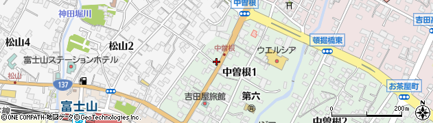 富士吉田本通郵便局周辺の地図