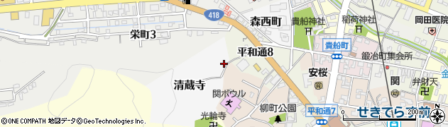 岐阜県関市清蔵寺周辺の地図