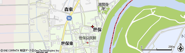 岐阜県岐阜市世保周辺の地図