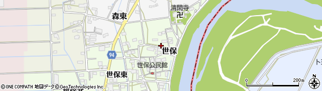 岐阜県岐阜市世保周辺の地図