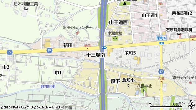 〒501-3258 岐阜県関市十三塚南の地図