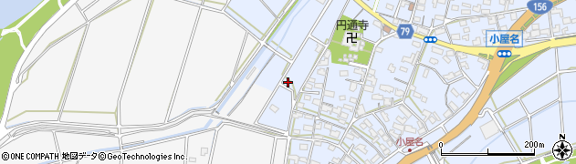 岐阜県関市小屋名周辺の地図
