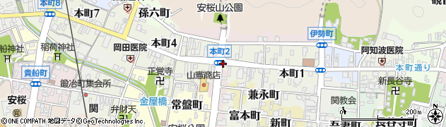 安桜山公園前周辺の地図