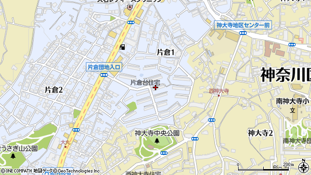 〒221-0865 神奈川県横浜市神奈川区片倉の地図