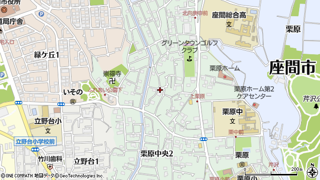 〒252-0014 神奈川県座間市栗原中央の地図