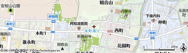 岐阜県関市吉田町周辺の地図
