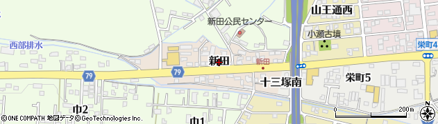 岐阜県関市新田周辺の地図