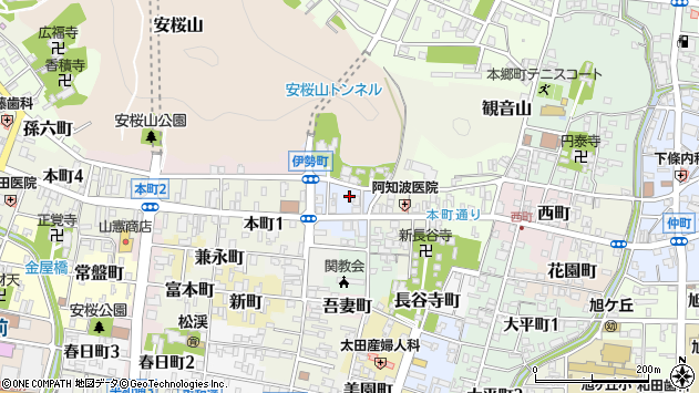 〒501-3841 岐阜県関市伊勢町の地図