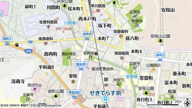 〒501-3887 岐阜県関市吐月町の地図