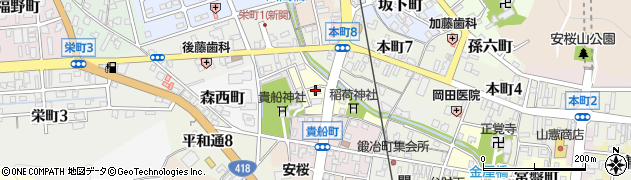 岐阜県関市河合町周辺の地図