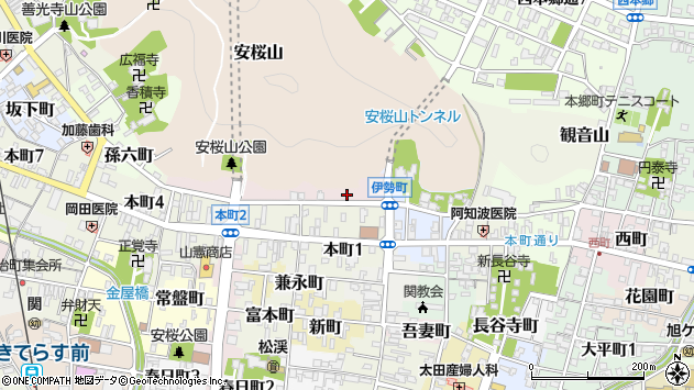 〒501-3885 岐阜県関市山ノ手の地図
