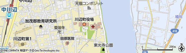 川辺町役場　産業環境課周辺の地図