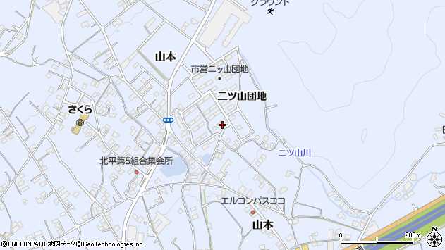 〒395-0245 長野県飯田市山本二ツ山団地の地図