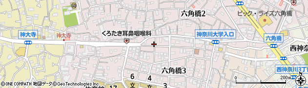 神奈川県横浜市神奈川区六角橋5丁目1-1周辺の地図