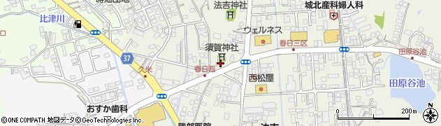 比津神社　社務所周辺の地図