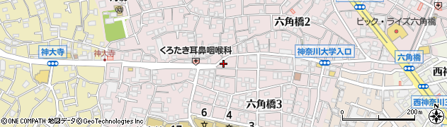 神奈川県横浜市神奈川区六角橋5丁目1-9周辺の地図