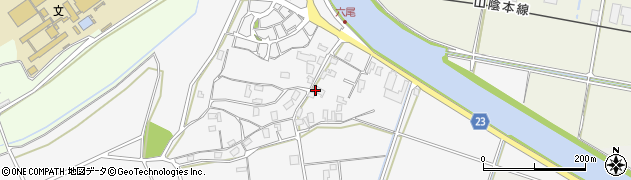 六尾公民館周辺の地図