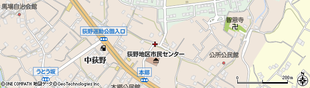 神奈川県厚木市中荻野周辺の地図
