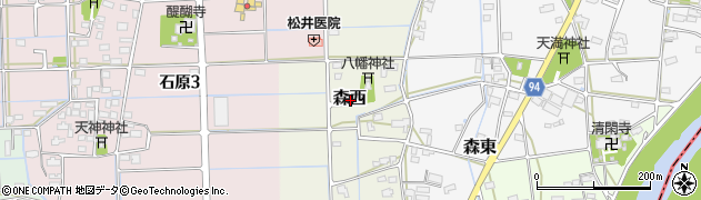 岐阜県岐阜市森西周辺の地図