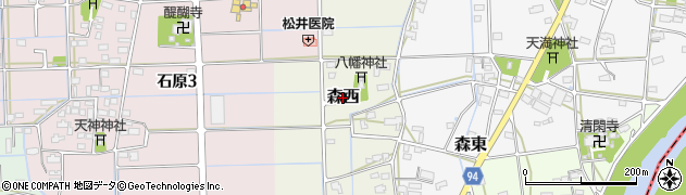 岐阜県岐阜市森西周辺の地図