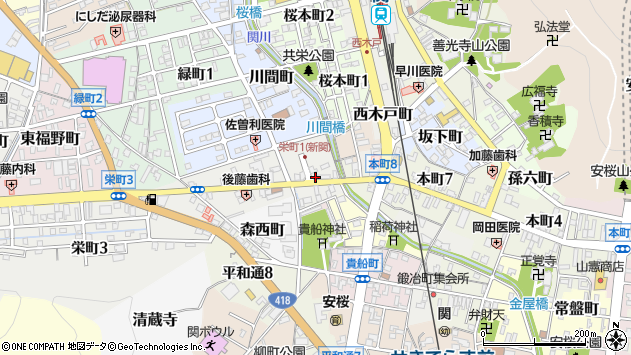 〒501-3253 岐阜県関市栄町の地図