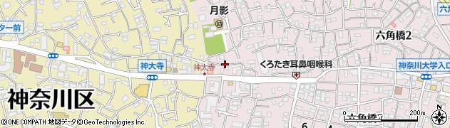 神奈川県横浜市神奈川区六角橋5丁目9周辺の地図