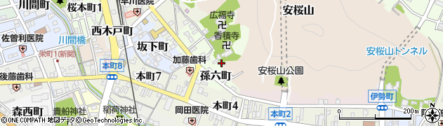 岐阜県関市安桜山周辺の地図