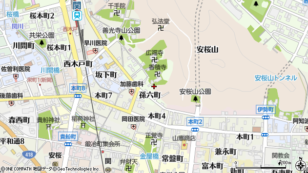 〒501-3807 岐阜県関市安桜山の地図