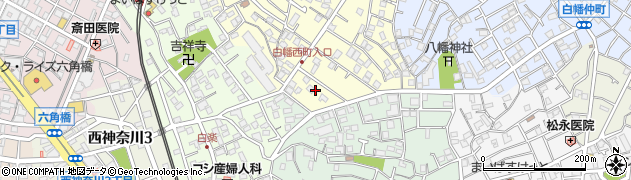 神奈川県横浜市神奈川区白幡上町34周辺の地図