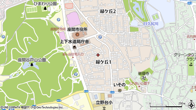 〒252-0021 神奈川県座間市緑ケ丘の地図