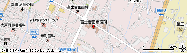 富士吉田市役所　富士北麓障害者基幹相談支援センター周辺の地図