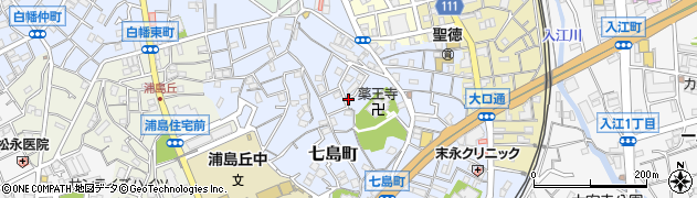 神奈川県横浜市神奈川区七島町周辺の地図
