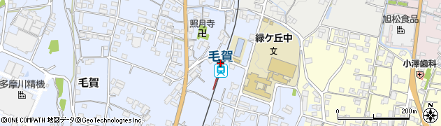 毛賀駅周辺の地図