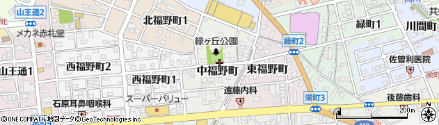 中福野緑ヶ丘公園前周辺の地図