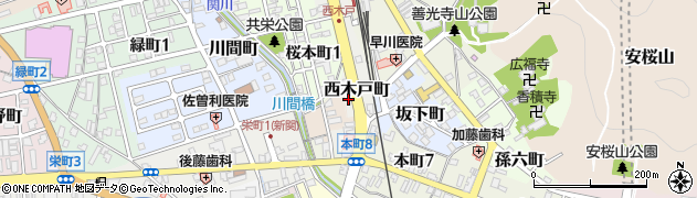 岐阜県関市西木戸町周辺の地図