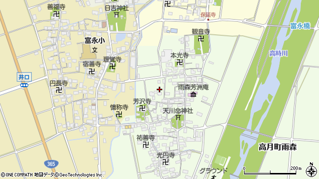 〒529-0222 滋賀県長浜市高月町雨森の地図