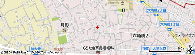 神奈川県横浜市神奈川区六角橋5丁目5-13周辺の地図