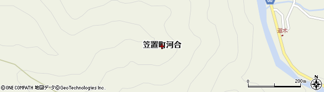 岐阜県恵那市笠置町河合周辺の地図