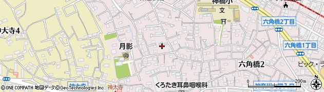 神奈川県横浜市神奈川区六角橋5丁目13-48周辺の地図