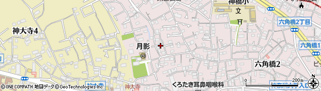神奈川県横浜市神奈川区六角橋5丁目12周辺の地図